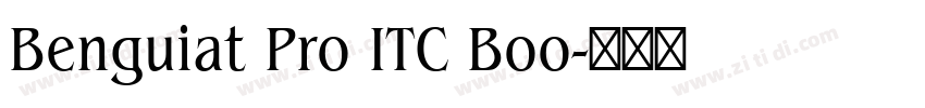 Benguiat Pro ITC Boo字体转换